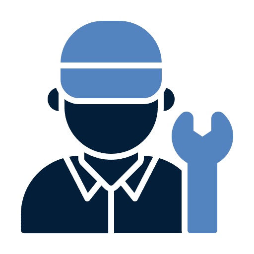 A man wearing a cap and holding a wrench, symbolizing maintenance or repair work.