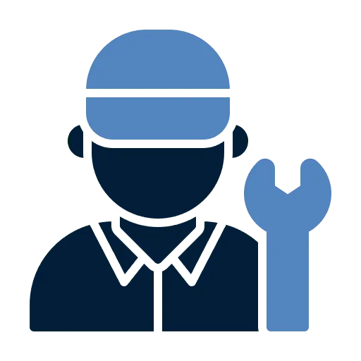 A man wearing a cap and holding a wrench, symbolizing maintenance or repair work.